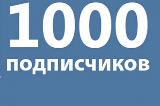 +1000 подписчиков на вашу станицу ВК