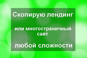 Скопирую абсолютно любой лендинг. Landing Page с конструктора