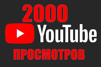 2000 просмотров на видео в youtube + бонус