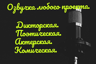 Мой голос вам в помощь. Озвучиваю ваши проекты
