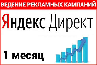 Ведение рекламных кампаний Яндекс Директ 1 месяц