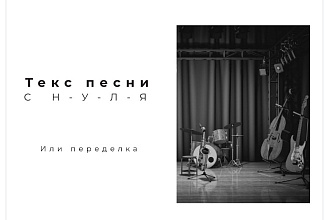 Напишу текст песни или стихи