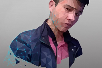 Портрет в стиле Low Poly