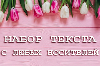 Набор текста с любых носителей