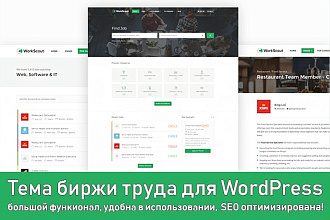 Продам шаблон биржи труда для WordPress