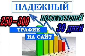 250-300 ежедневных пользователей на ваш сайт в течении 30 дней