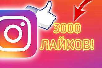 Живые 3000 лайков в инстаграмме + бонус 250 подписчиков