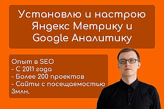Установлю и настрою Яндекс Метрику и Google Аналитику