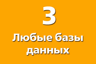3 любые базы данных организаций
