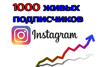 1000 живых подписчиков Инстаграм. Качественная раскрутка