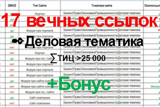 17 вечных ссылок деловой тематики