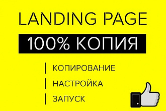Скопирую Landing page, одностраничный сайт