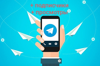 Раскрутка telegram канала, подписчики и просмотры