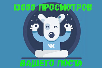 13000 просмотров вашего поста в вконтакте