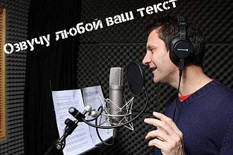 Озвучивание диктором текста любой сложности. Реклама, автоответчик