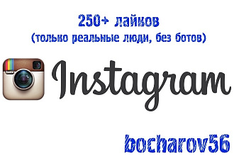 250 лайков в Instagram только реальные люди, без ботов