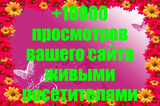 10000 живых посетителей на блок или сайт