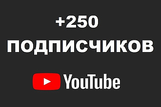 250+ подписчиков на канал YouTube