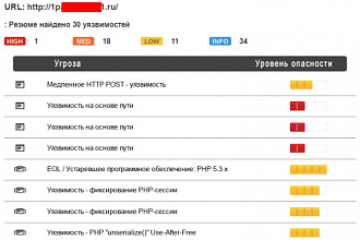 Отчет по безопасности вашего сайта