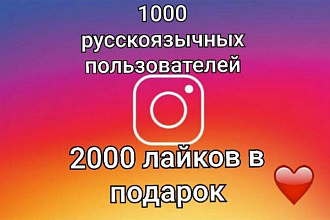1000 русскоязычных подписчиков в Instagram