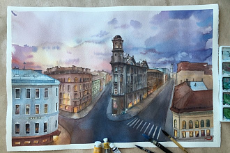 Иллюстрация акварелью