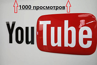 1000 просмотров видео Youtube