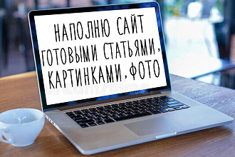 Наполню сайт готовыми статьями, картинками, фото