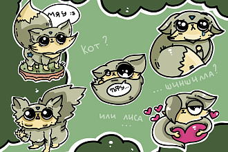 Нарисую стикеры для Telegram