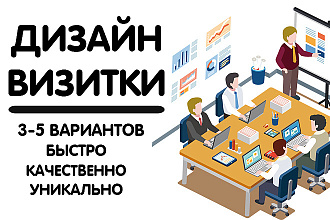 Разработаю дизайн 3 визиток