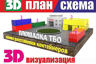 Нарисую 3D схему, план, моделирование простых 3D объектов