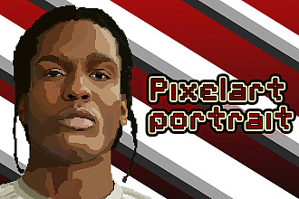 Отрисовка портрета в стиле Pixelart