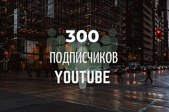 300 подписчиков на ваш youtube канал