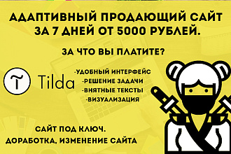 Сайт под ключ на Tilda. Доработка, изменение сайта