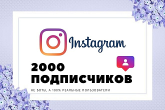 2 000 живых подписчиков в Instagram + бонус