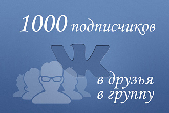 1000 подписчиков в паблик вконтакте