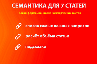Семантическое ядро для 10 статей + бонус