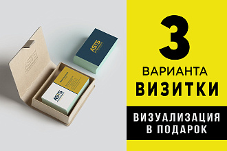 3 варианта современного визитки