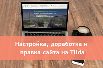Настройка, доработка и правка сайта на Tilda
