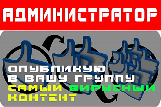 Администрирование ВК. Опубликую в вашу группу виральный контент