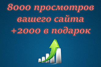 8000 просмотров + 2000 в подарок