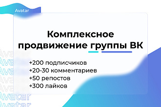 Комплексное продвижение вашей группы Вконтакте