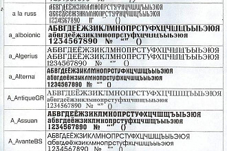 Шрифты для изготовления печатей и штампов,оттисков