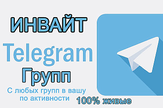 Приглашу 300 живых целевых подписчиков в чат Telegram. Инвайт
