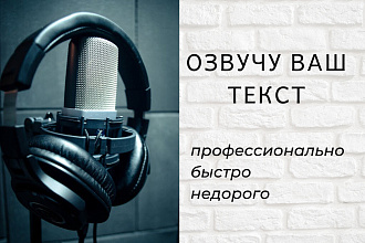 Профессионально озвучу ваш текст