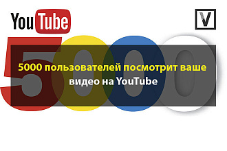 5000 просмотров вашего видео на Youtube - Живые пользователи