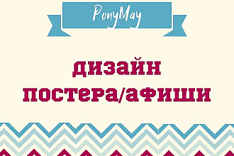 Создам афишу или постер, в двух вариантах, буквально за пол часа