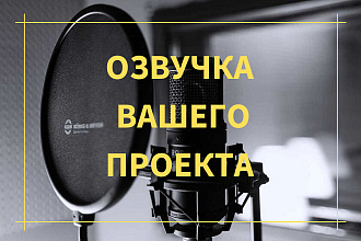 Озвучка роликов, промо,презентаций мужским голосом
