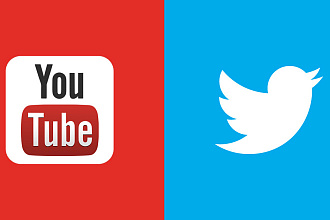 Просмотр ролика в YouTube с дальнейшим нажатием кнопка Twitter