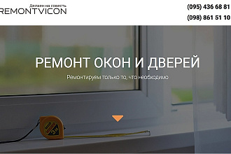Продающий сайт лендинг для бизнеса wordpress, elementor