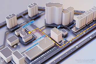 Создам 3D схему проезда